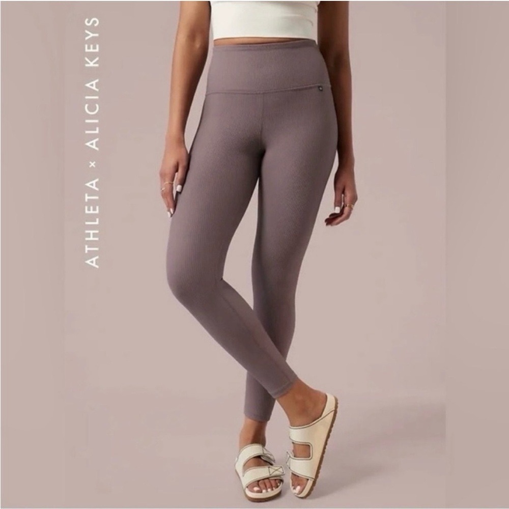 Athleta x Alicia Keys Elation Ribbed Tights Powervita Fabric Leggings Size‎ XS